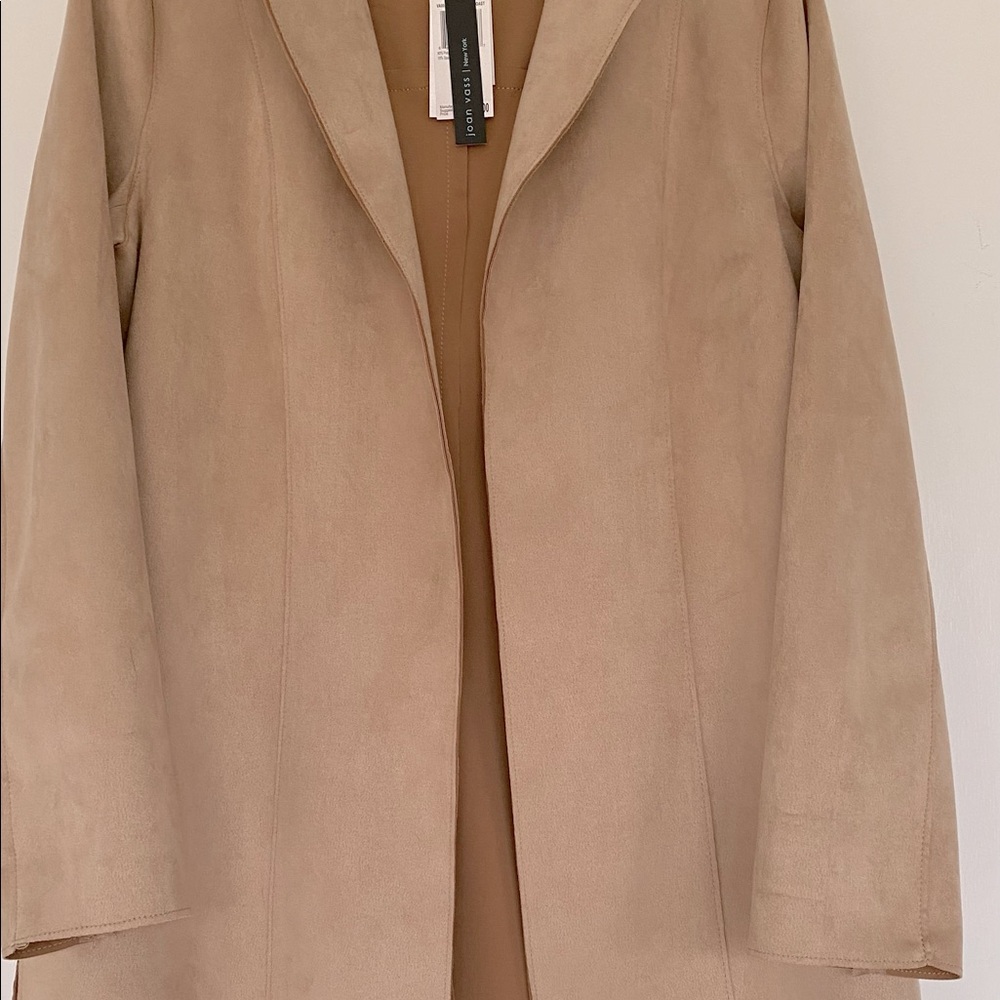 Faux leather full length coat